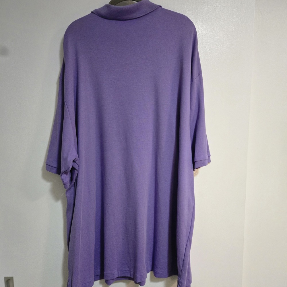 Polo Ralph Lauren 4XB Big Purple Soft 100% Cotton Short Sleeve Pony Polo Shirt - Picture 3 of 3